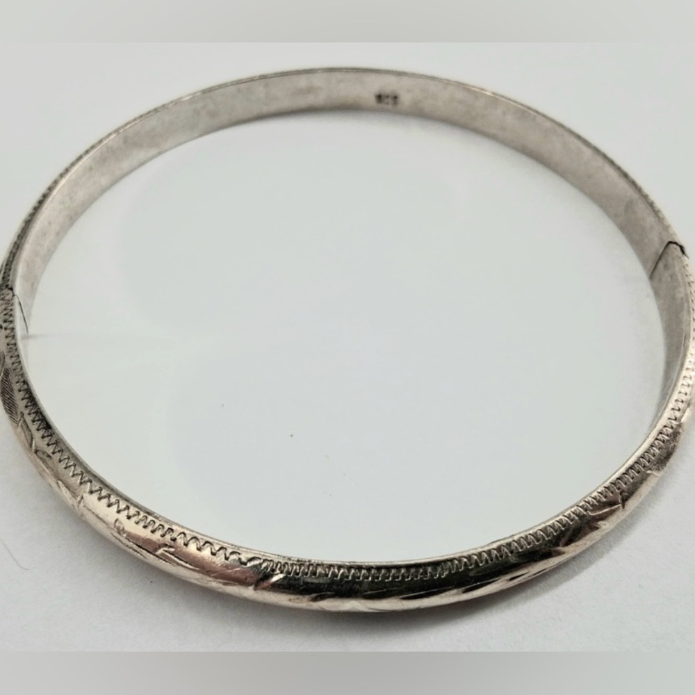 Vintage 925 Sterling Silver Bangle Bracelet